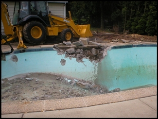sunnyvale pool removal and pool fill in